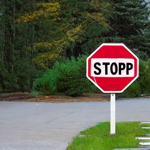 PunmasterStp's tweet photo. Anyone up for some strange #stopsigns?  The green sign with the S in the red hexagon was what I got from prompting #StableDiffusion #AI with "A hexagonal stop sign."  I'm sorry I keep posting these, as I'm having so much fun, but I promise I'll #STOPP at some point. 😂 https://t.co/LCawDFYGTh