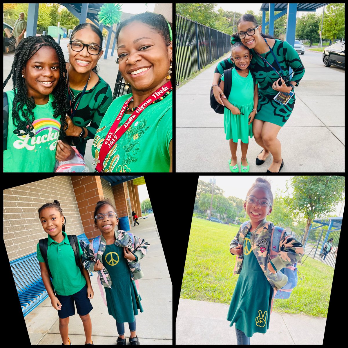 LBudgewater's tweet photo. Did you know today was “Green Peace Day?” We did @lockhartES! #KeepOurEarthClean #ReduceReuseRecycle #HouseofPeace 💚🦅☮️ #SoAringToNewHeights @cameshiadawn @TammieDaily9 @whitneybruns @RosalynLatin https://t.co/A4jFJcU0uZ