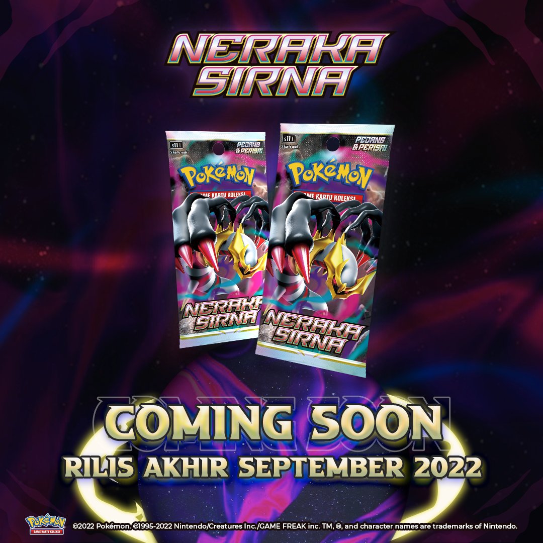 TCG Pokemon Neraka Sirna akan segera release di akhir September 2022.
⁣
Dengan munculnya Lost Zone , pertarungan akan menjadi semakin meriah.
TCG Pokemon Neraka Sirna sudah bisa Pre-Order di GS Shop. Yuk, perbanyak koleksi TCG Pokemon kamu guys ~

#GSSHOPID #Gamerssuperstore