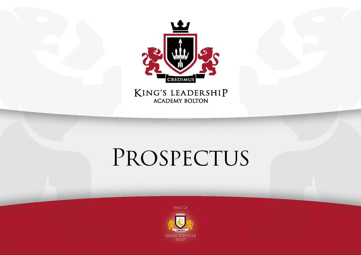 Download our brand new prospectus to find out more about King's Bolton buff.ly/3DtYlxd #ASPIRE <a href="/GSTSchools/">Great Schools Trust</a>