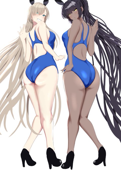 カリン&アスナのケツ #ブルアカ 