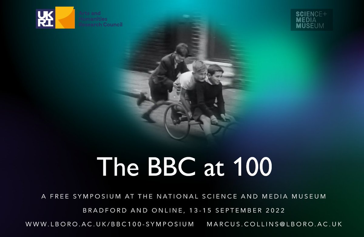 AudioAndrea's tweet photo. Huge thanks and congratulations to everyone involved in #BBCat100 over the last three days - especially @elhistorioso @tasha_kitcher @MediaMuseum @UniofBradford @ahrcpress
A thoroughly enjoyable and productive event. Keep in touch! 🎙️📻📺📼💻 https://t.co/pROzKgdIAo