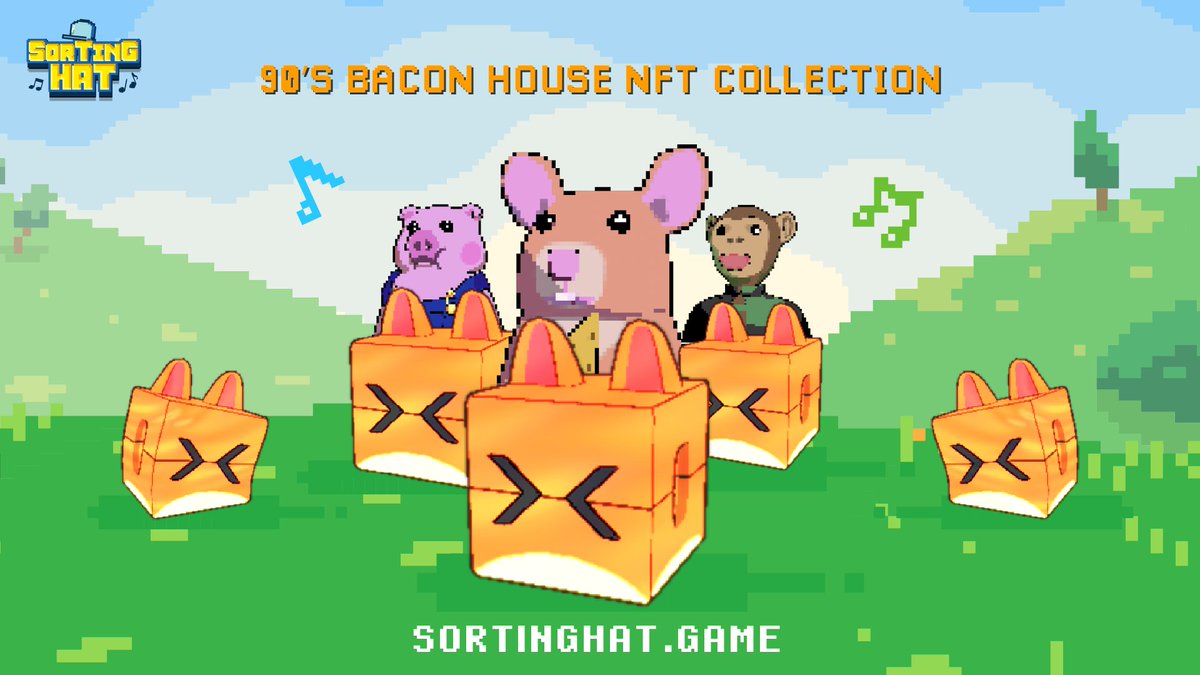 Sortinghatgame's tweet image. We are glad to announce this PACK SALE will be published on our website. packsale.sortinghat.game 

👉  The 90’s Bacon House collection will be available only 5,500 boxes 
 on September 19th, 2022 at 2:00 PM (UTC) ⌛ ✨ 

For more: discord.gg/HcKkZpuPRs 

#MusicNFTs #GameFi