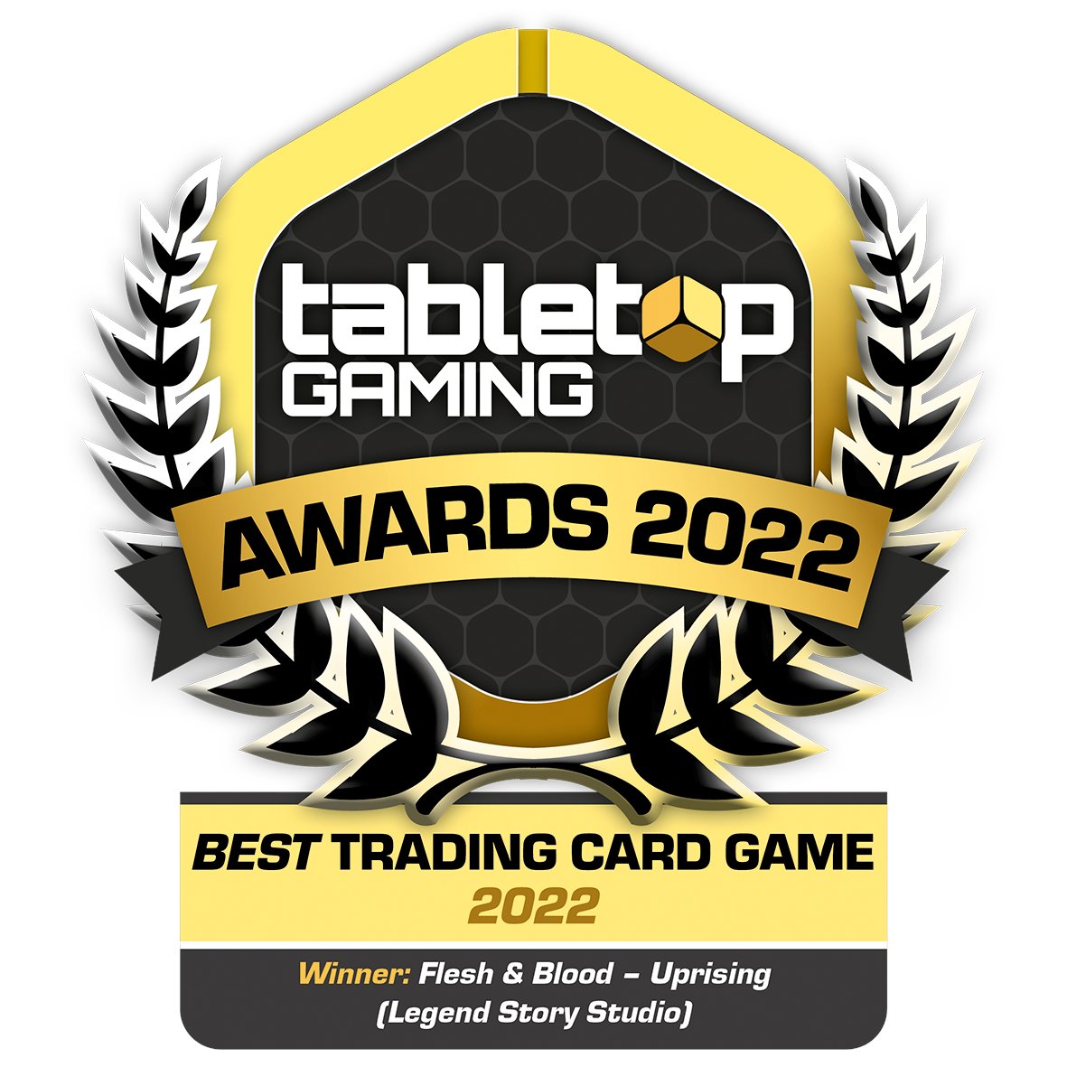 Thank you so much for voting for us! We're so excited to announce that Flesh  and Blood has won the Tabletop Gaming award for Best Trading Card Game 2022  for our Uprising