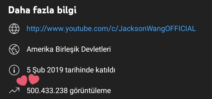 . <a href="/JacksonWang852/">Jackson Wang</a>'nin YouTube hesabı toplamda 500 milyon görüntülenmeyi aştı!

#MAGICMAN #JacksonWang
