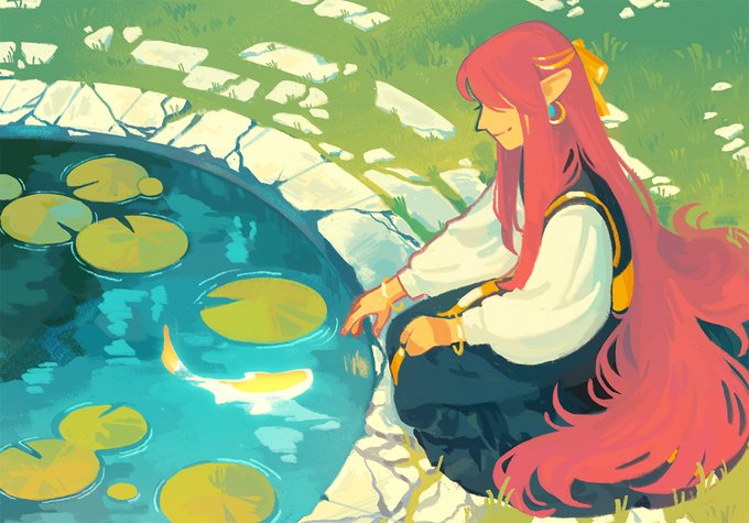 「lily pad pond」 illustration images(Latest)