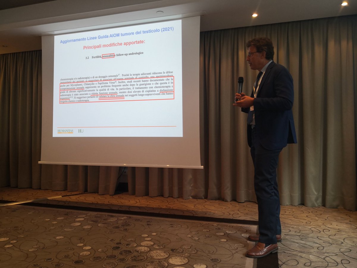 Si parla di #fertilità e #sessualità con il dottor Paolo #Zucali dell' #Humanitas. #aiom #igg #tumore #testicolo #TeniamoceliStretti #autopalpazione