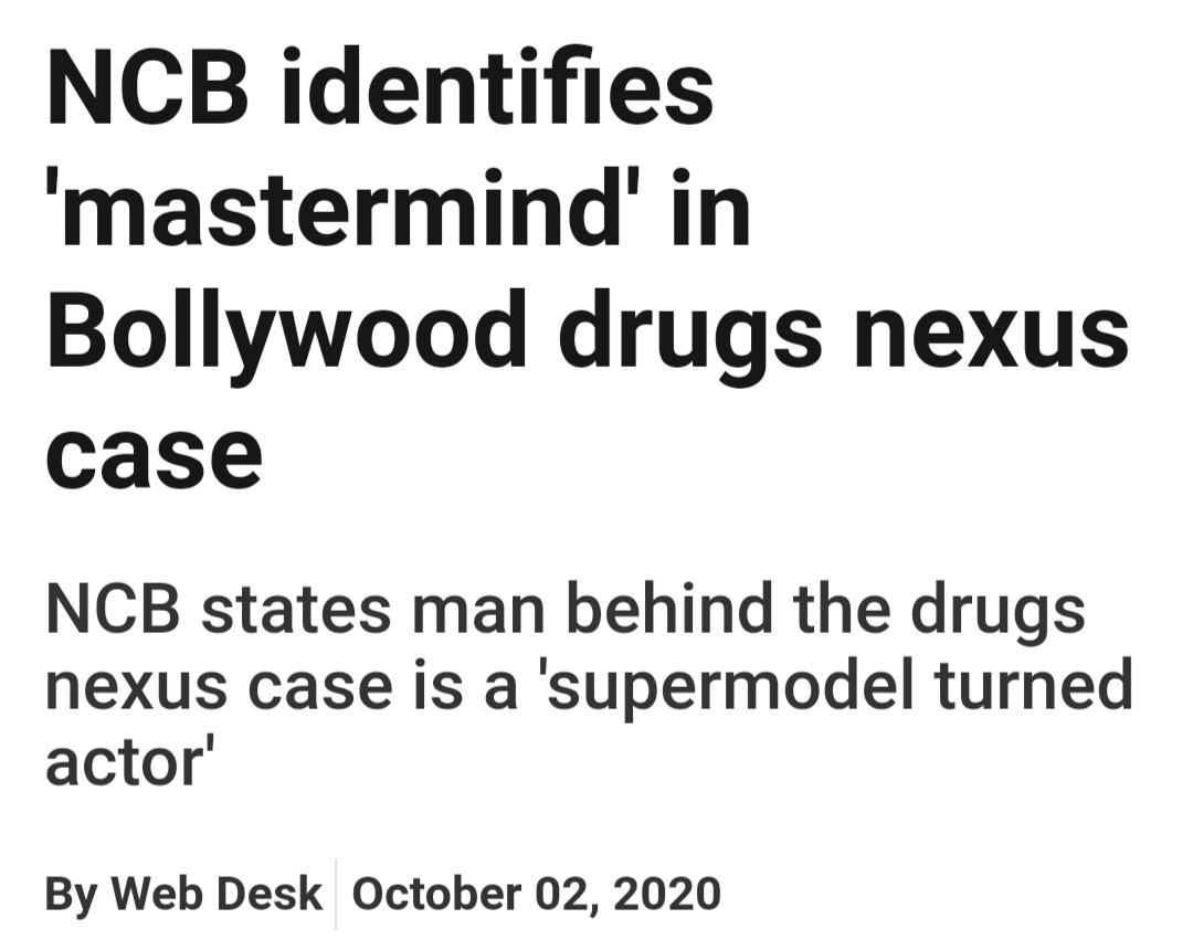 Hello @narcoticsbureau 

Kon hai yeh mastermind? Why not name him? Dont u care about ur promise of  #drugfreeIndia? 

@satyaprad1 @HMOIndia

Murder Not Ruled Out InSSRCase