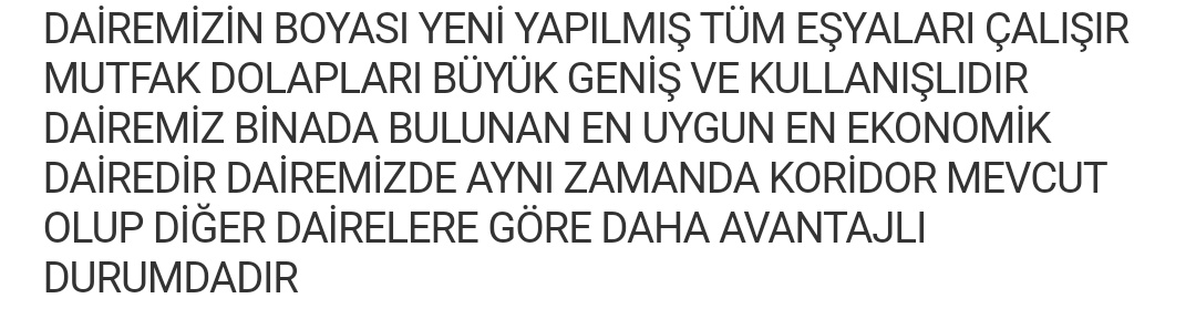 Dairenin avantajına bakın KORİDORunun olması 🥲