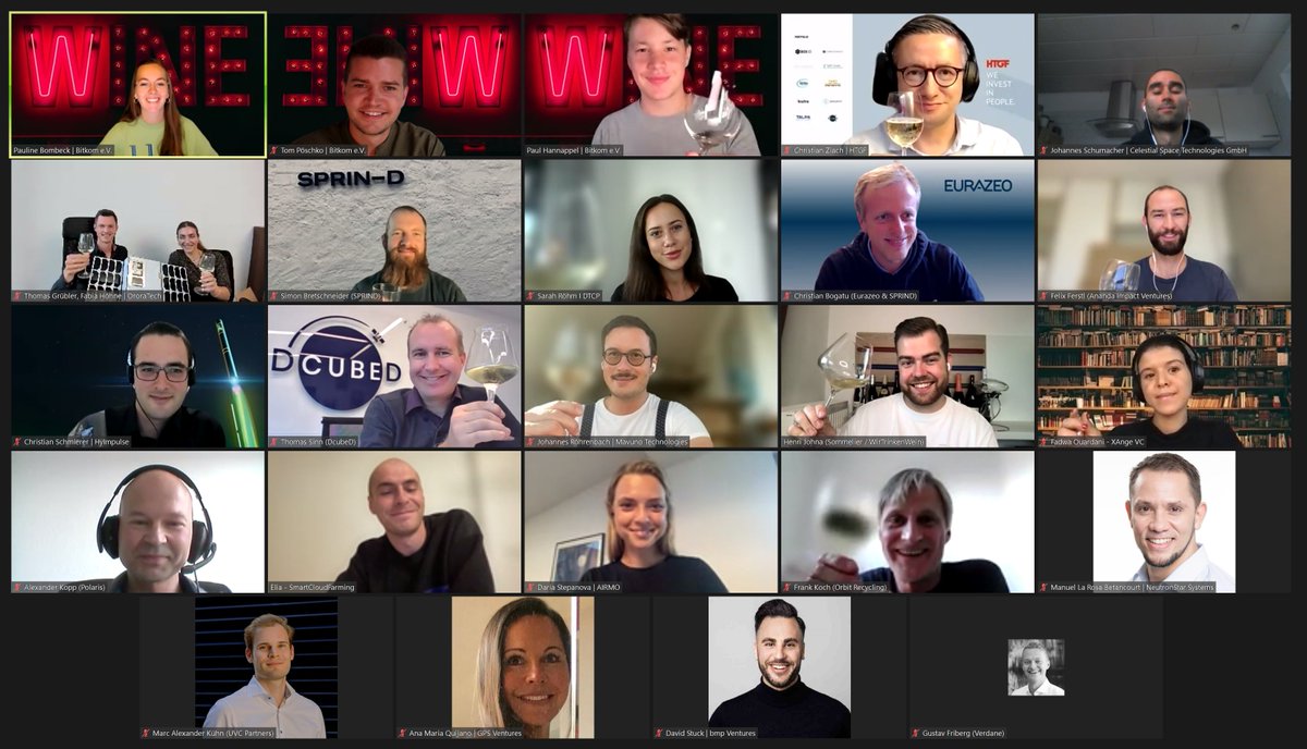 Gestern Abend fand unser Pitch &amp; Pinot #NewSpace statt. 🍷💸 Vielen Dank an alle teilnehmenden #Startups und VCs für den fantastischen Abend!

Beim nächsten Mal geht's um #Health &amp; #LifeScience. Wenn ihr dabei sein möchtet, könnt ihr euch hier bewerben 👉 bitkom.org/Themen/Startup…