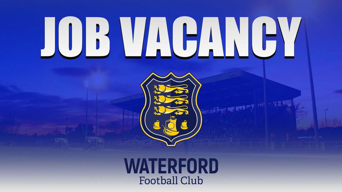 𝗝𝗼𝗯 𝗩𝗮𝗰𝗮𝗻𝗰𝘆: 𝗖𝗼𝗺𝗺𝗲𝗿𝗰𝗶𝗮𝗹 𝗠𝗮𝗻𝗮𝗴𝗲𝗿 💻

We are looking to recruit a Commercial Manager to work with us at The RSC - details on the job are on our website 👇

➡️ bit.ly/3eOAoGp

#WaterfordFC