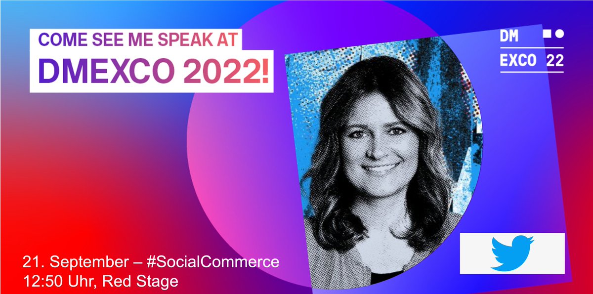 🚨Speaker-Alert in eigener Sache🚨

Ich freue mich sehr am kommenden Mittwoch, den 21. September 2022 um 12:50 Uhr, auf der <a href="/dmexco/">DMEXCO</a> Red Stage in einem Panel zum Thema Social Commerce sprechen zu dürfen.