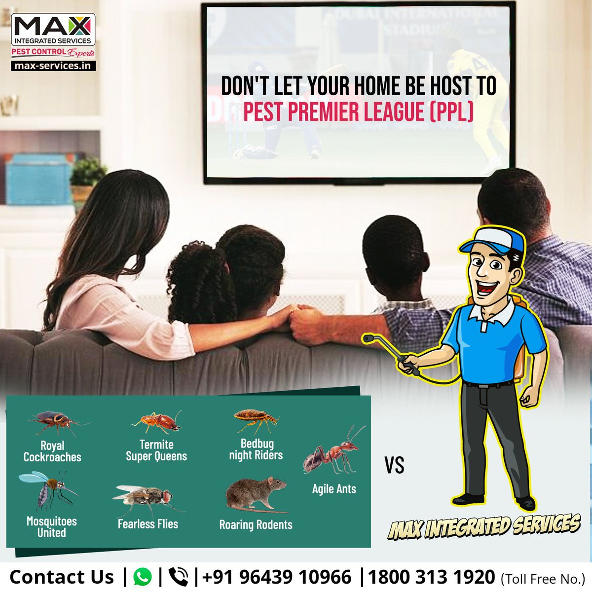 IntegratedMax's tweet photo. Clean bold these pests with our services instead of letting them play in your house.
Book our service now
Visit our website:
https://t.co/stxXPtnHWX
+919643910966
+18003131920
#Maxintergated #pestcontrolexpert #pestcontrolservice #pestcontrol #cleanbold #pestcontrolservice https://t.co/HM7w6XNQCT