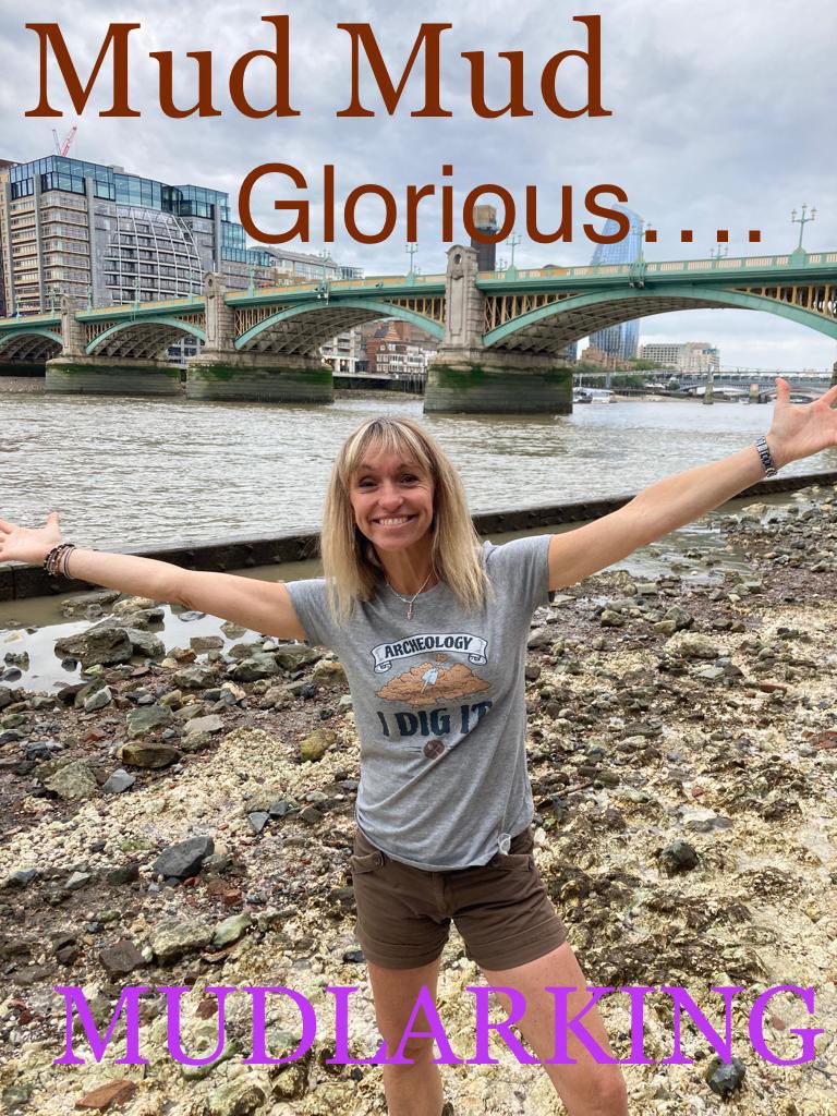 michaelastracha's tweet photo. Mud,mud,glorious…MUDLARKING! Looking 4 historical artefacts on the bank of the River Thames in the heart of London that tell the stories of past Londoners.That’s what I’m doing on 2nite’s #DiggingForTreasure @channel5_tv Different time of 10pm. It’s the last ep so enjoy @dfttc5 https://t.co/KlOms7OKuW