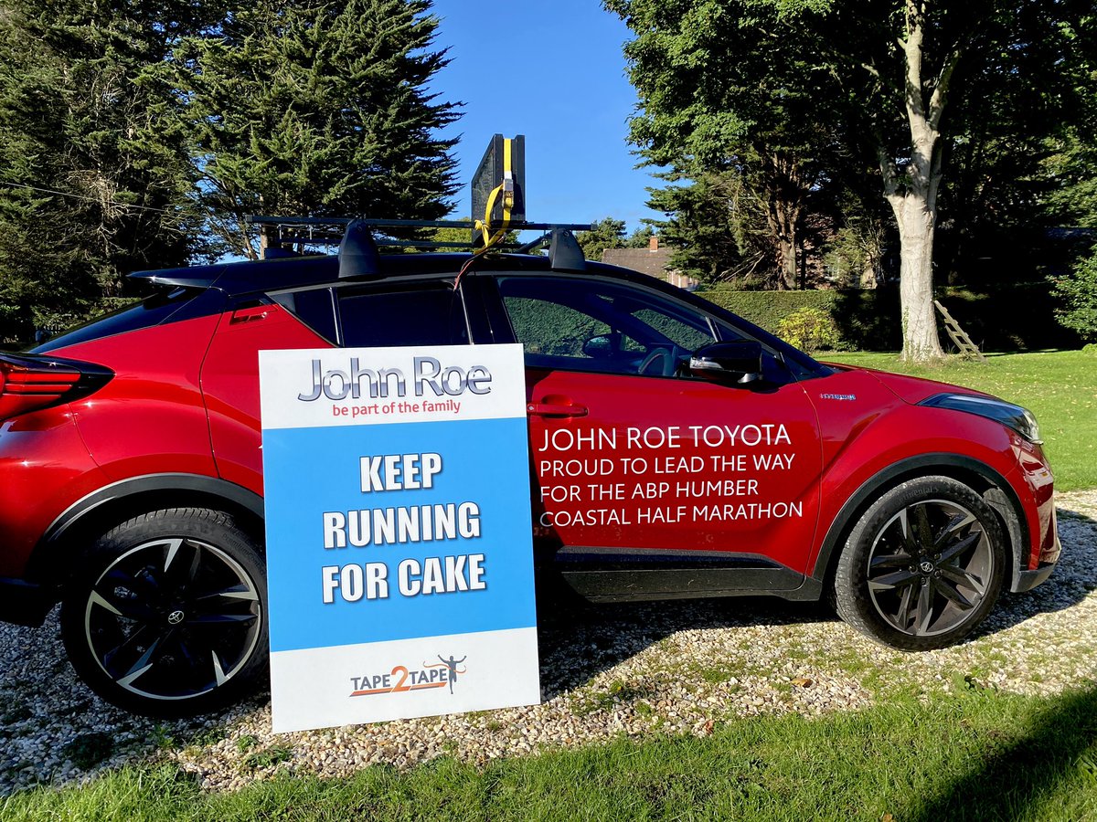 Tape2TapeEvents's tweet photo. Many thanks to @JohnRoeCars for supporting the @ABPHumber Coastal Half & 5k and providing the lead car 🚗👏 @ToyotaUK https://t.co/TdpsxlsEHT
