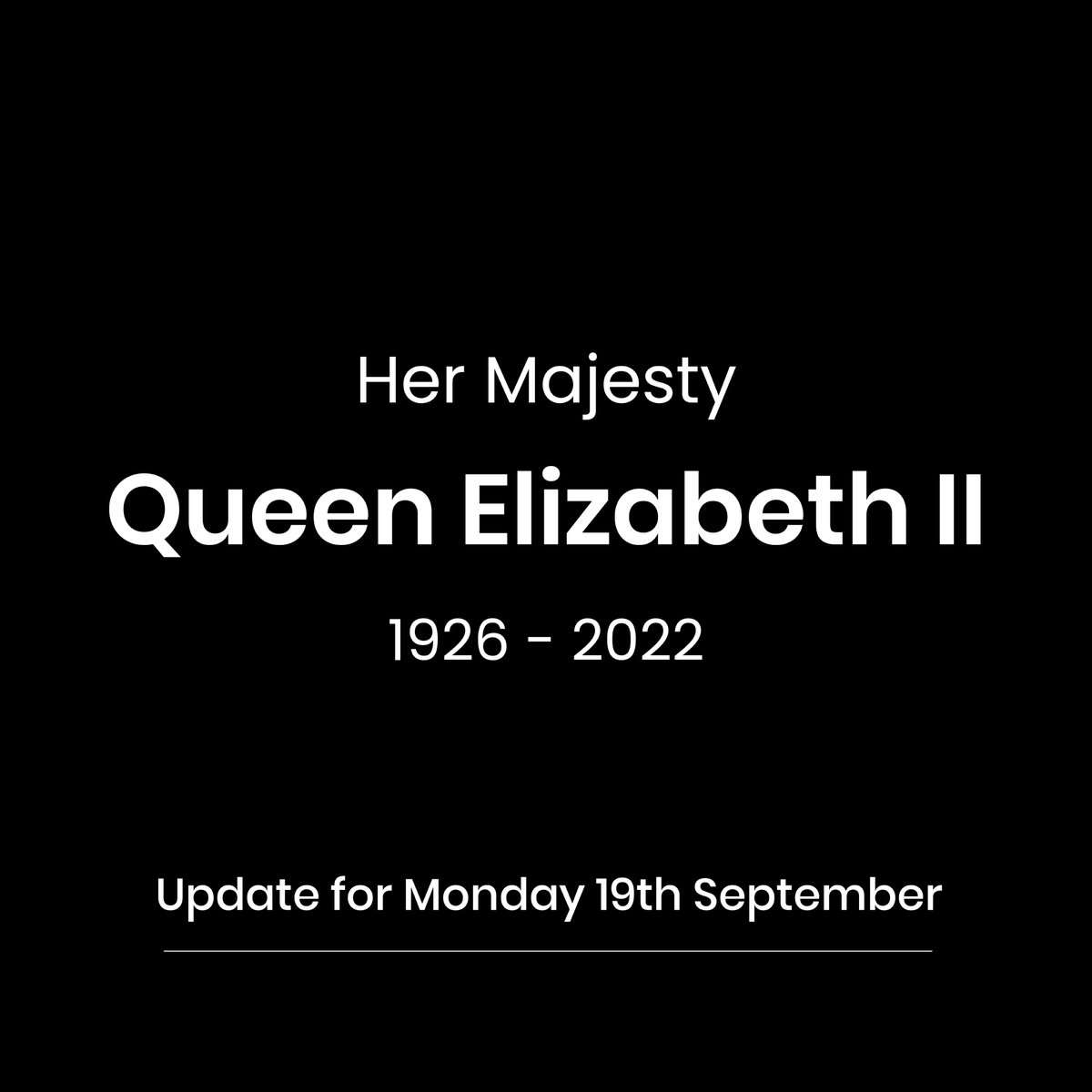 KingswayCentre's tweet photo. Kingsway Centre will be closed on Monday 19th September whilst the nation pays its respects to the life of HR Queen Elizabeth II. #bankholidayupdate #QueenElizabethIIMemorial #newport https://t.co/DTqHAdp6AX