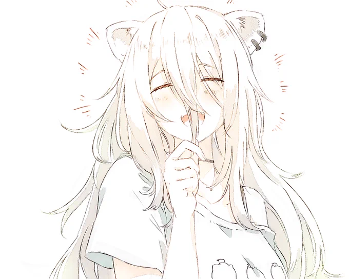 #ししらーと ししろん「見てみて～ 前髪引っ張ったらあごまであったんだけどww」 