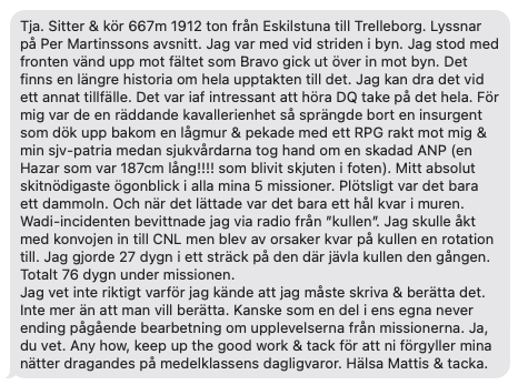 Krigshistoriep1's tweet photo. Sånt här är extra EXTRA roligt att få ta del av. Om ni inte har hört avsnittet så lyssna omedelbart: https://t.co/J7E9ZLG6FK #FS20 #ISAF #GWOT #90goesboomboom https://t.co/tyIyC940tK