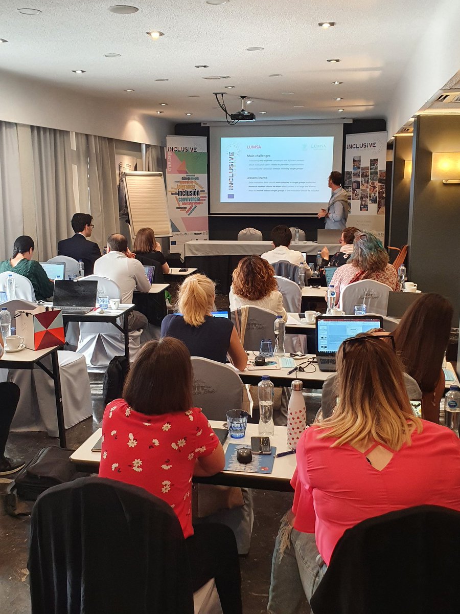 DialogPlatform's tweet image. Two years of extensive civil society activites &amp;amp; research are being disseminated in the Final General Assembly of the #InclusiveEurope project in Madrid. It was a huge success of intercultural and intergenerational endavour for an Inclusive Europe.Congrats to everyone involved!