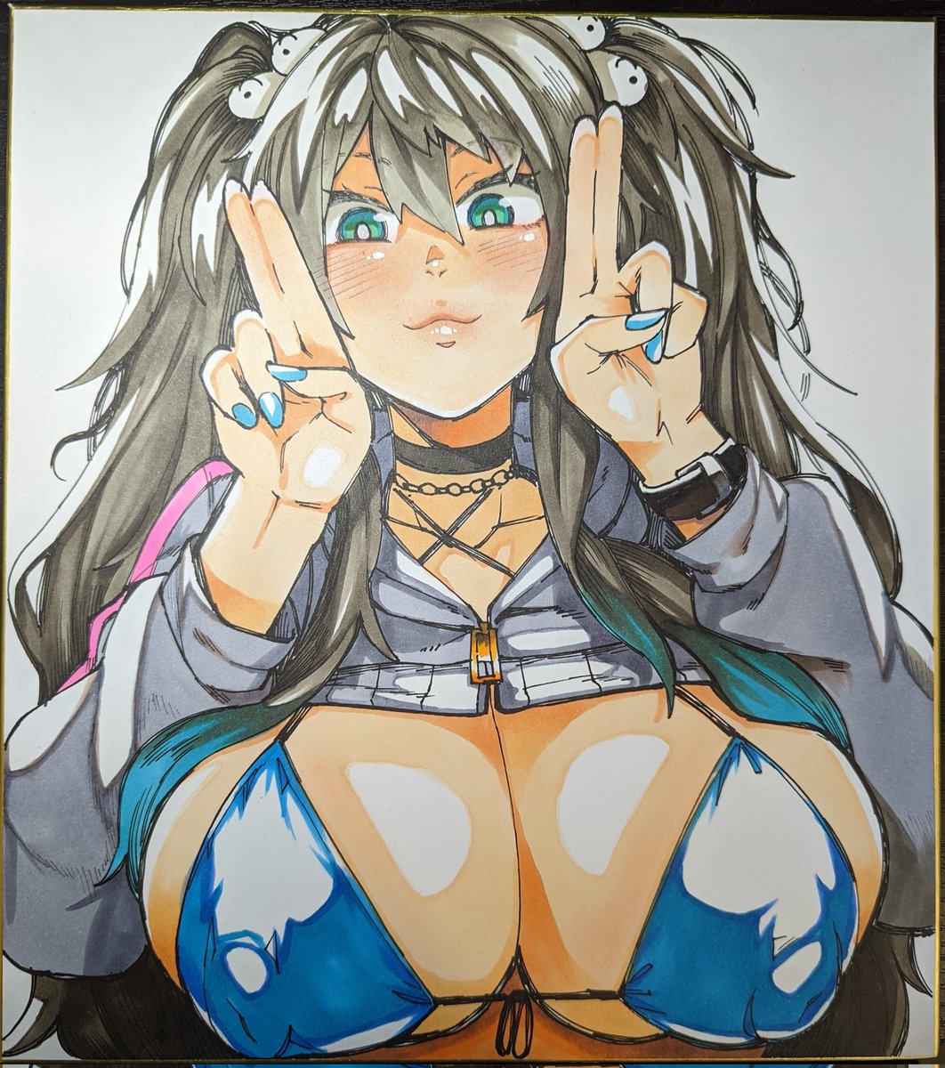 久しぶりに色紙描いたわ 