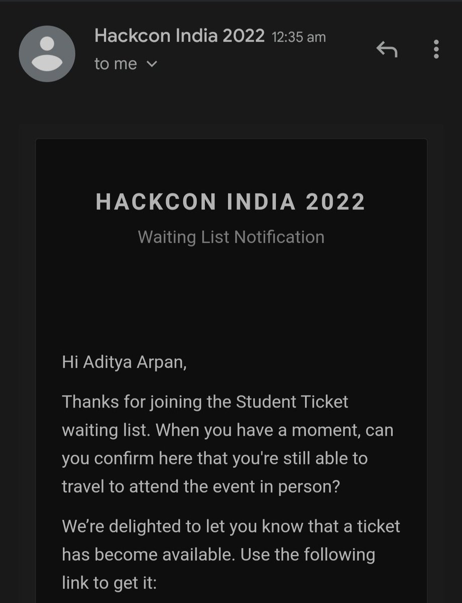 adityaa_sahoo's tweet image. Got my invite for @MLHacks #Hackcon ❤️❤️