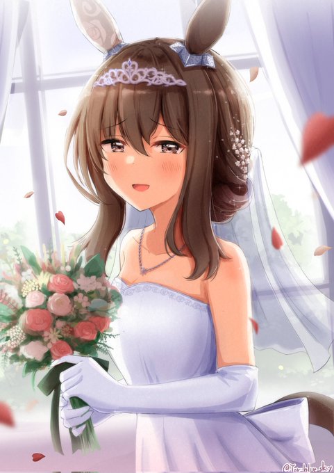 「breasts wedding dress」 illustration images(Latest)｜3pages