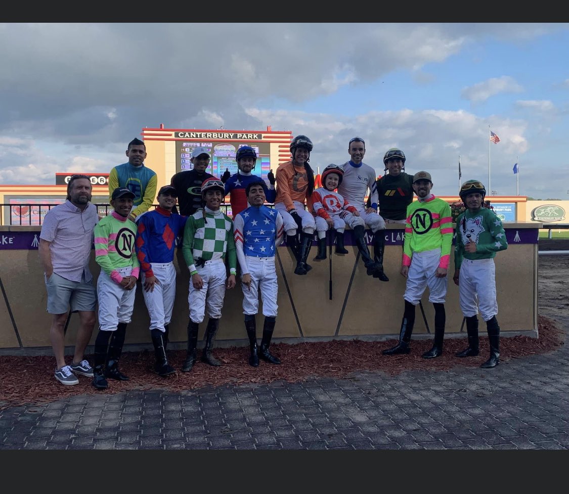 je025's tweet photo. Final night of racing @CanterburyPark  on Saturday and there will be tears in one little jockeys eyes. A great meet kicks off a winter of watching his favorite jockeys on tv around the country! https://t.co/dE1k3A6Ihr