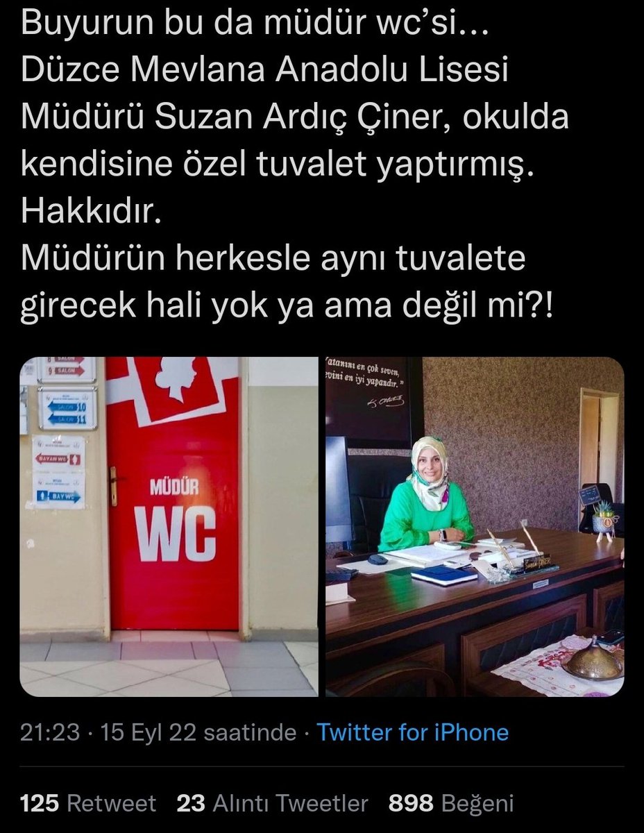 Tiviti görünce aklıma Şener Şen'in efsane repliği geldi: "Ula ağa pohunun üstüne poh olur mu la hangi ağanın kitabında yaziyiii"

"Müdür WC"