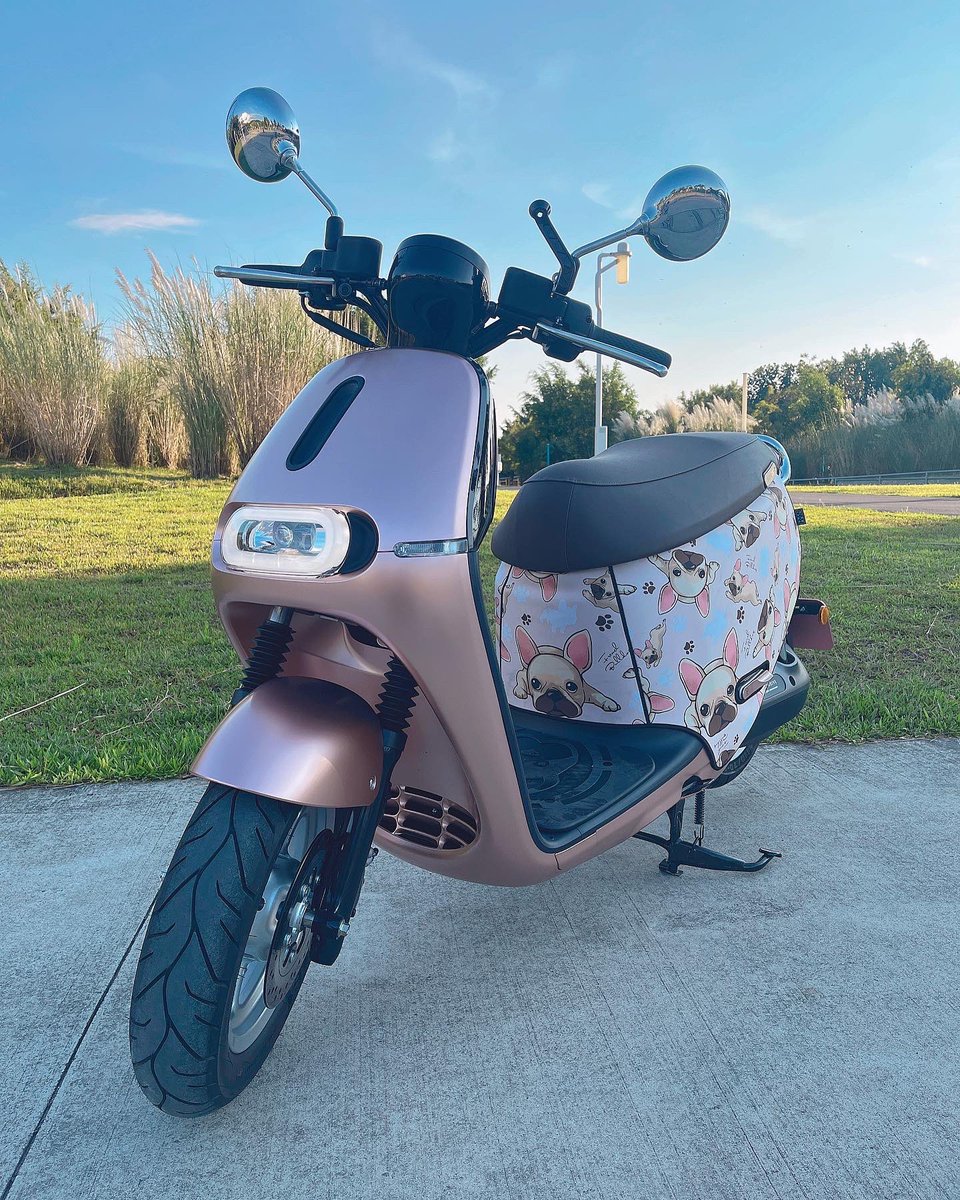 來當個車模哈哈😄先說這台車外型真的蠻美，再來它最吸引我的功能就是倒車鍵，每次我在斜坡要往後退真的會退到歪腰，但有這台確實減輕很多負擔，另外不用插鑰匙這點也是不錯，因為我偶爾會忘了拔就走了，手機也能開鎖喲！對了有apple watch的也能解鎖，超棒的，不知道有沒有及格，歡迎Gogoro 找我代言 https://t.co/4m5MZINwFl