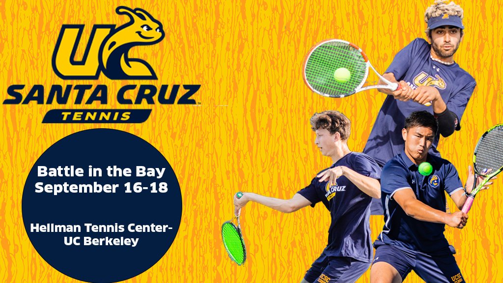 UCSCAthletics's tweet image. Stepping up in competition as @UCSC_Tennis open the season this morning at the Battle in the Bay hosted by @CalMensTennis 
#NoKnownPredators