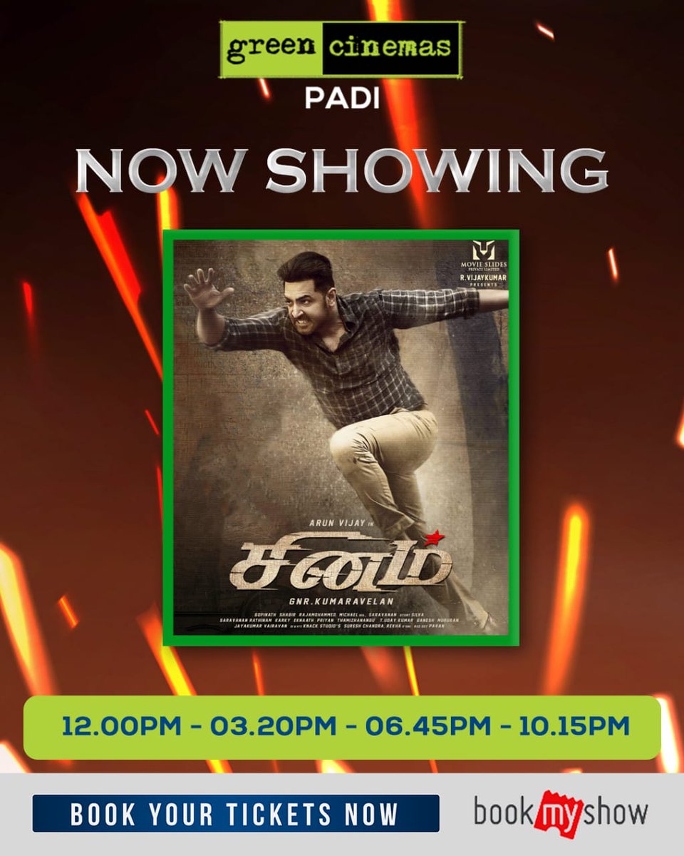 greencinemas_'s tweet photo. The National award-winning filmmaker Kumaravelan and sensational performance Arun Vijay have a different treat with #Sinam at @greencinemas_ Padi 

https://t.co/VvZj5evMgK

#SinamAtGreenCinemas 
#GreenCinemas https://t.co/ydhM0c3EJv