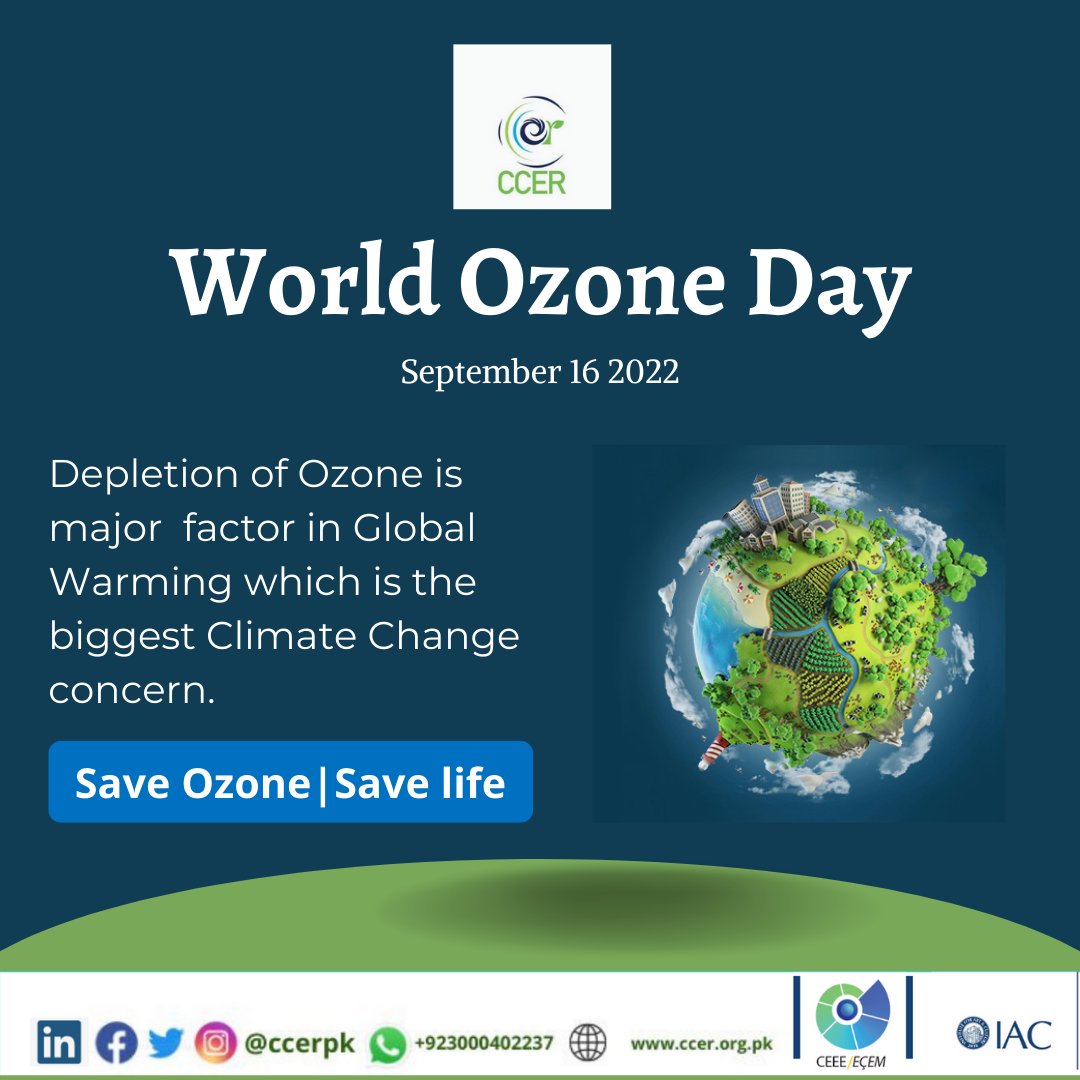 Preservation of Ozone is Preserving Life.
#WorldOzoneDay #savetheplanet #saveozone #SaveLife #savenature #GlobalWarming #climatechange  #ClimateAction