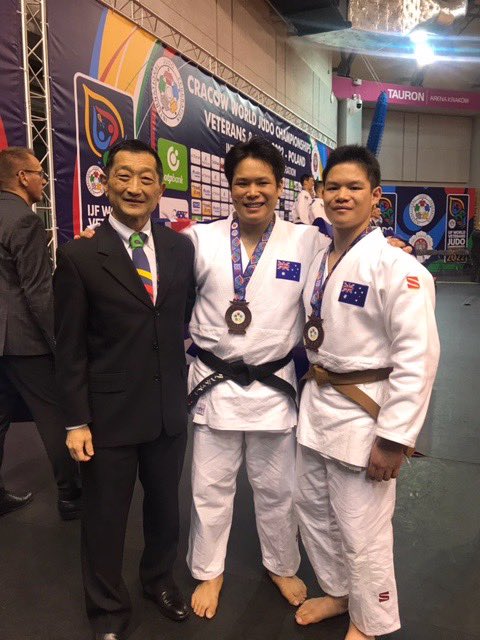 **** Results from Krakow Poland! ****

Australia’s Bernard Tandean (Tori) Bjorn Tandean (Uke) win OJU’s first World Kata medal!
Winning 3rd place in the U23 division at Krakow ( Poland ) World Judo Kata Champs, on 2022 Sept 14th – under the tutelage of Sensei Ernie Wakamatsu.