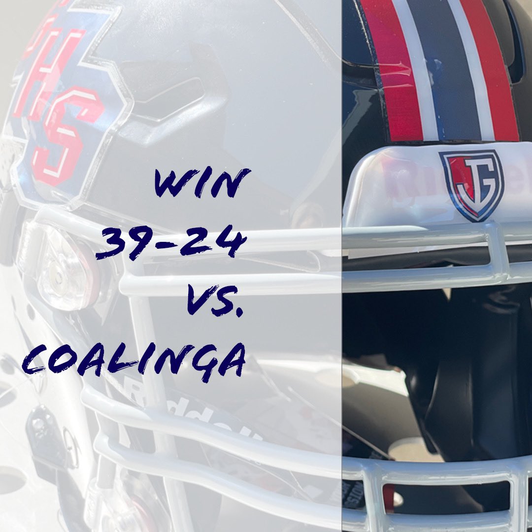 jgh_football's tweet photo. WIN! 39-24 vs. Coalinga ๐ #STANDFORMORE
.
.
.
#winwinwin #garzaguardiansfootball #standformore #thegarzaway #garzaguardians #justingarza #justingarzahighschool #justingarzafootball #guardianfootball #centralunified #centralunifiedfootball https://t.co/TP1ZHQWcMq