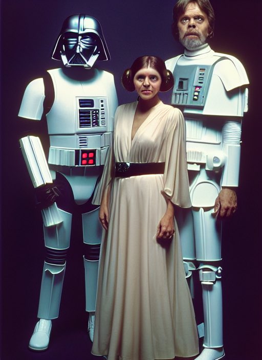 smtmsColorado's tweet photo. Sometimes when Midjourney goes wrong, it goes right…
#midjourneyAi #StarWars #Searsfamilyportrait https://t.co/x4zINYFPsU