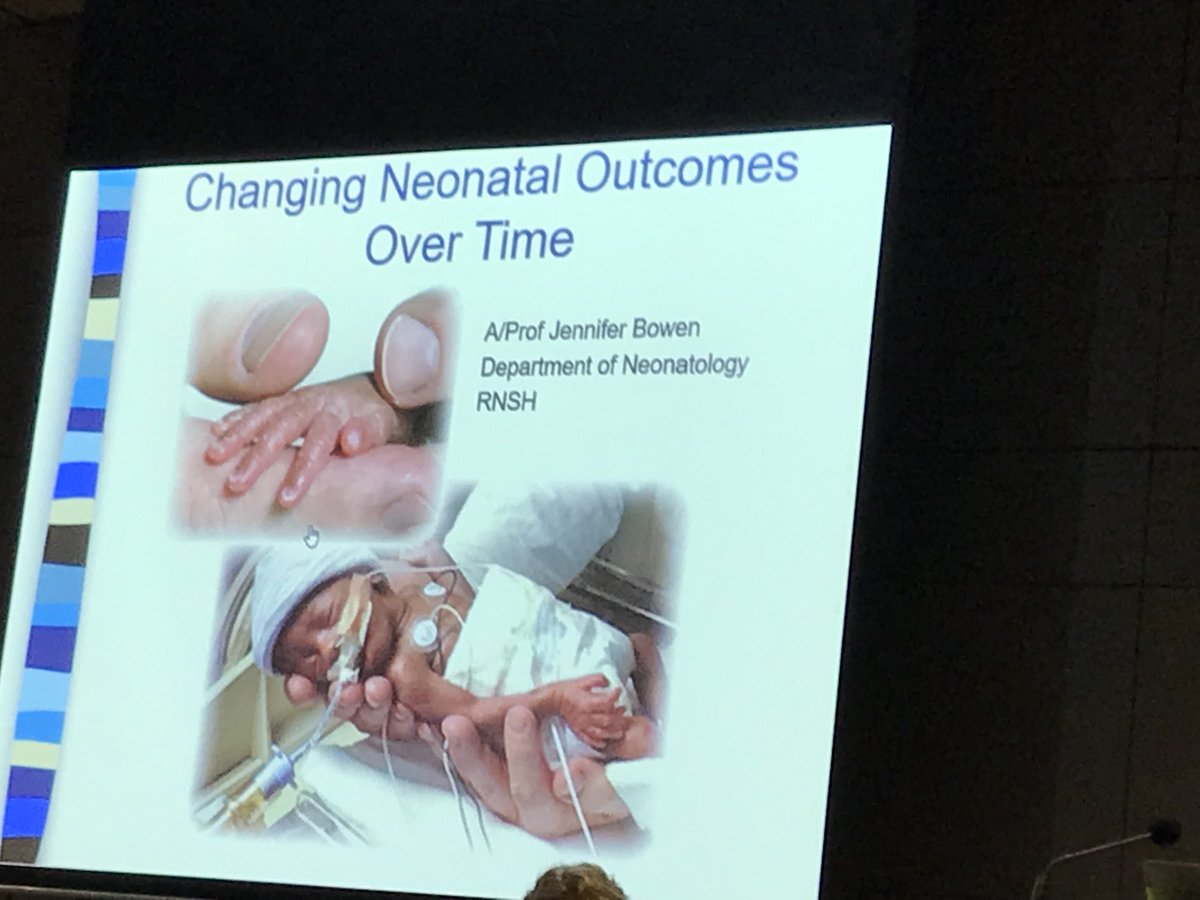 dharrisonCHEO's tweet photo. How have #neonatal outcomes changed over time? Next up ⁦@ACNNInc⁩ #ACNN For extremely early babies, ie 23/40, survival has  doubled since 1980’s. https://t.co/EyUcVZrseK