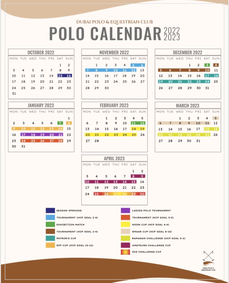 Check out and screenshot the polo calendar today. Mark your calendar!