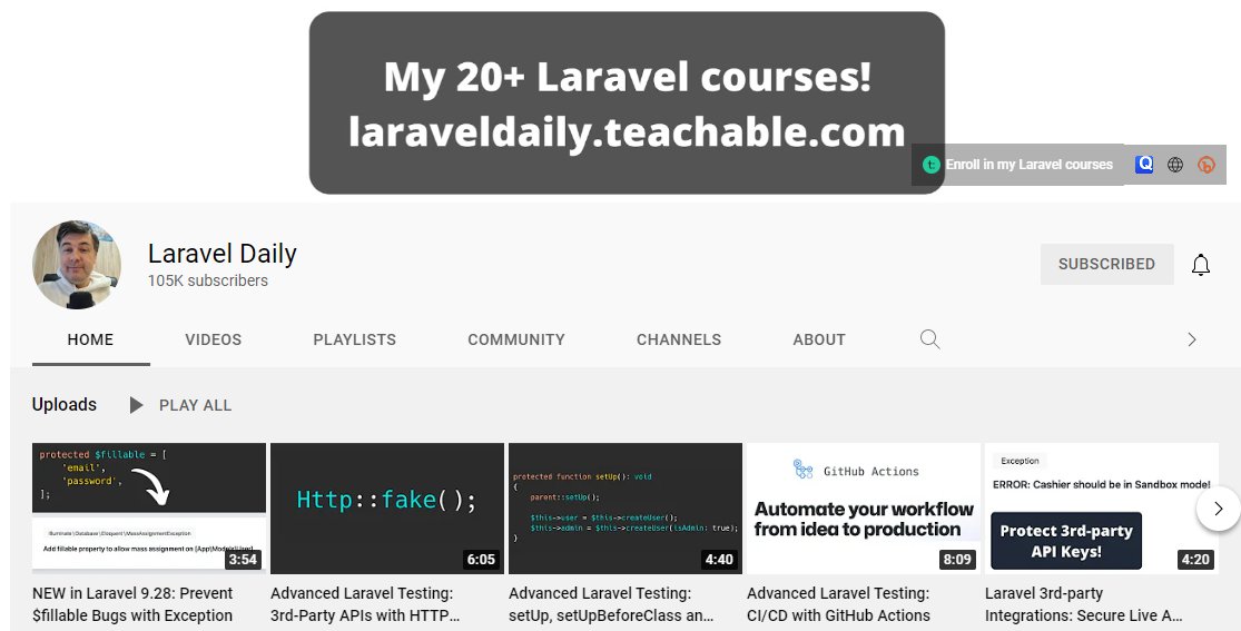 vigowebs's tweet image. youtube.com/channel/UCTupl…
The #LaravelDaily YouTube channel is all about the Laravel framework. You&apos;ll find tips, tricks, and tutorials on everything from the basics to advanced features.