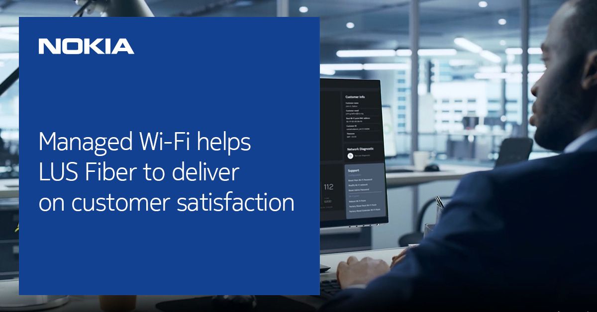 nokiaindustries's tweet image. Our WiFi Cloud Controller helped LUS Fiber to deliver on customer satisfaction and enabled a large number of 
operational efficiencies, decreasing the installation time and providing easy troubleshooting. #powerutility #wi-fi

Watch the full video here: nokia.ly/3QNZ13e