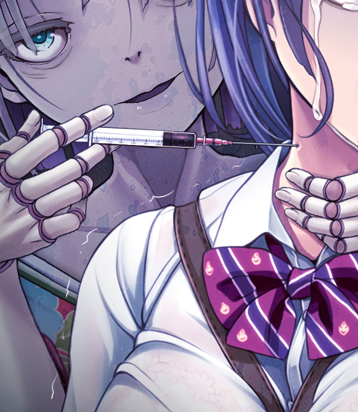 ホラーアプリのイベントカットが過剰表現でAppleさんから審査落ちを受けてしまったので、マイルドな表現に描きかえ作業をしています。 