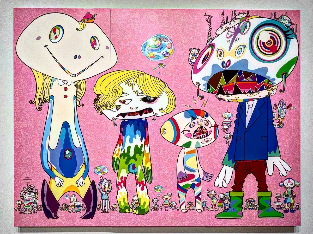 PhDodson's tweet photo. Unfamiliar, indeed, @takashipom. Art imitating and reflecting life if I’ve ever seen it. #TakashiMurakami #Murakami #TheBroad @TheBroad #Museum #Art https://t.co/sggqnxMyhY