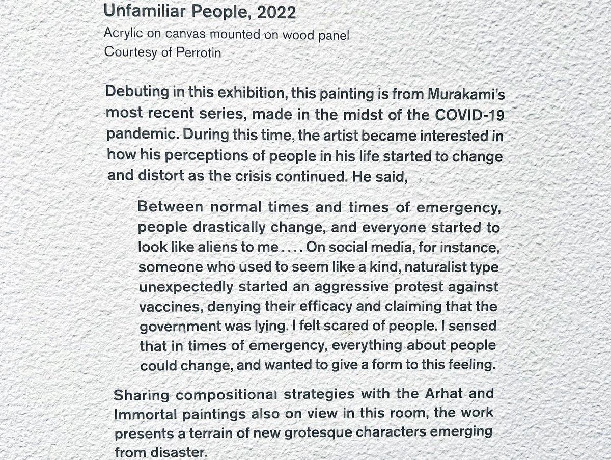 Unfamiliar, indeed, <a href="/takashipom/">takashi murakami</a>. Art imitating and reflecting life if I’ve ever seen it. #TakashiMurakami #Murakami #TheBroad <a href="/TheBroad/">The Broad</a> #Museum #Art