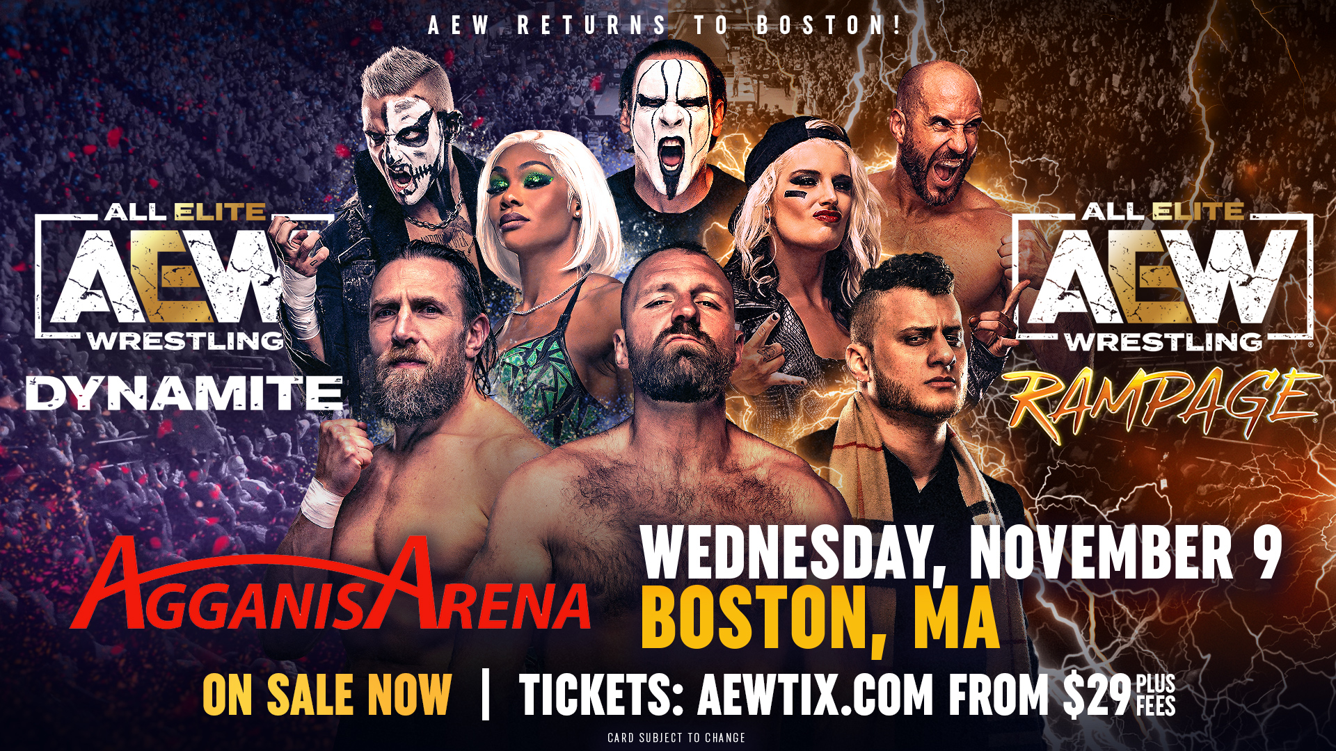 All Elite Wrestling on Twitter "Calling all Bostonians! AEW is BACK