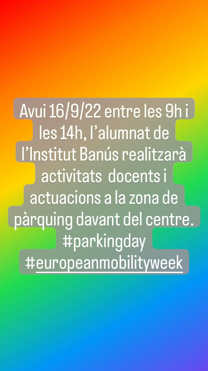 #parkingday #mobilityweek #cerdanyola #institutbanus <a href="/educadiba/">Educació Diputació</a>