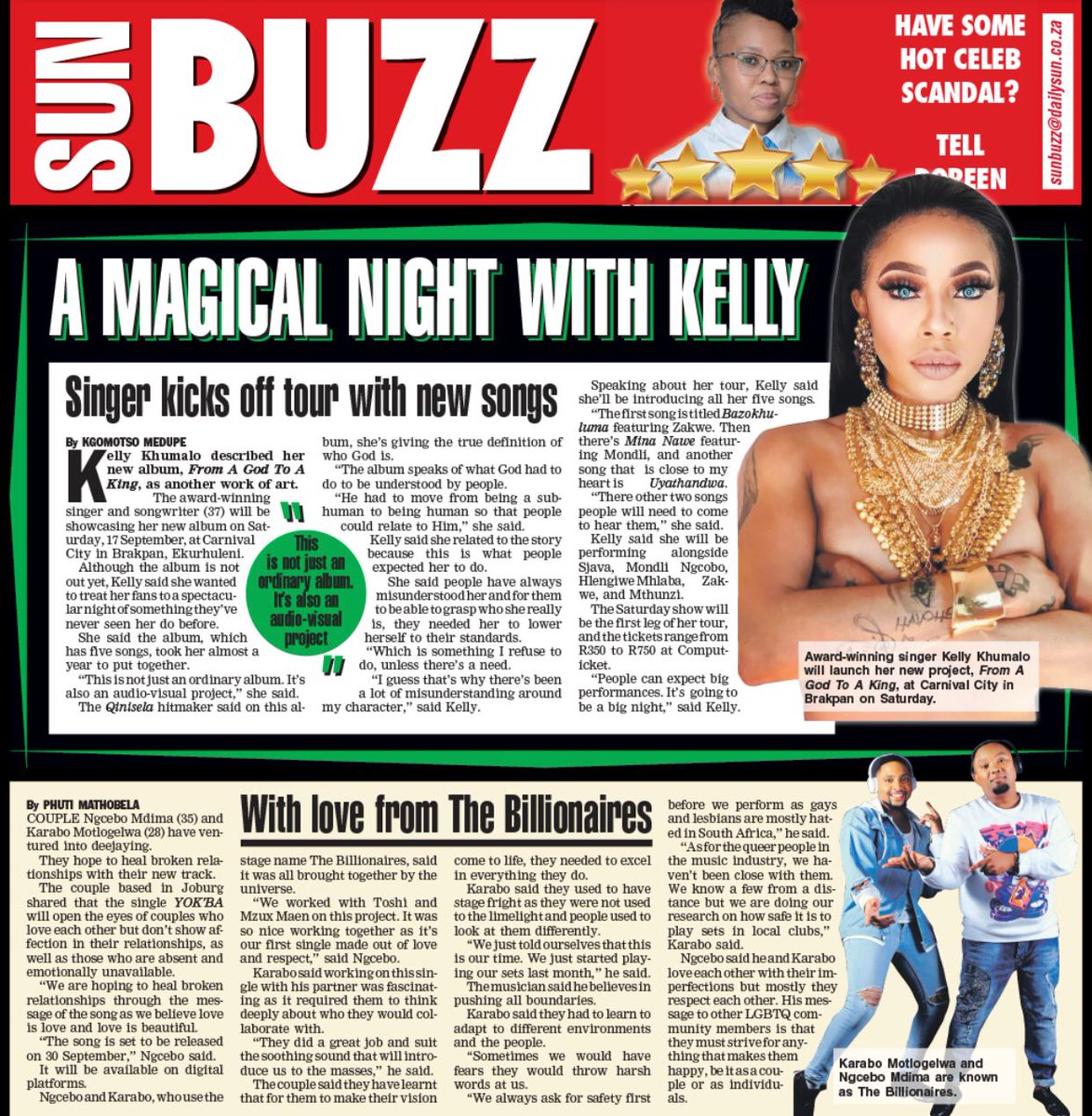 CharlieComms_'s tweet photo. Thank you @dailysunsa for the support🙏.
#YOKBA by #TheBillionaires featuring @MzuxMaen and @RealToshi_SA dropping on the 30th of September. #SunBuzz
@ngcebomdima
@KaraboObarak https://t.co/crl3d5sxaS