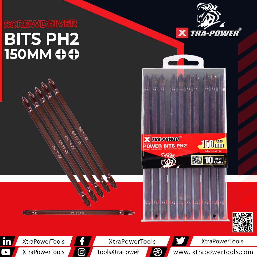 ToolsXtraPower's tweet image. Xtra Power Screw Driver Bits PH2 150 MM++

✅ High-Speed Bits.
✅ Adjustable Capacity.
✅ Convenient Design.
✅ Magnetized bits.
✅ Precisely milled profiles-fits best in screw cap.
✅ Through hardened vanadium-molybdenum steel.

 #xtrapower #xtrapowertools #lsltools