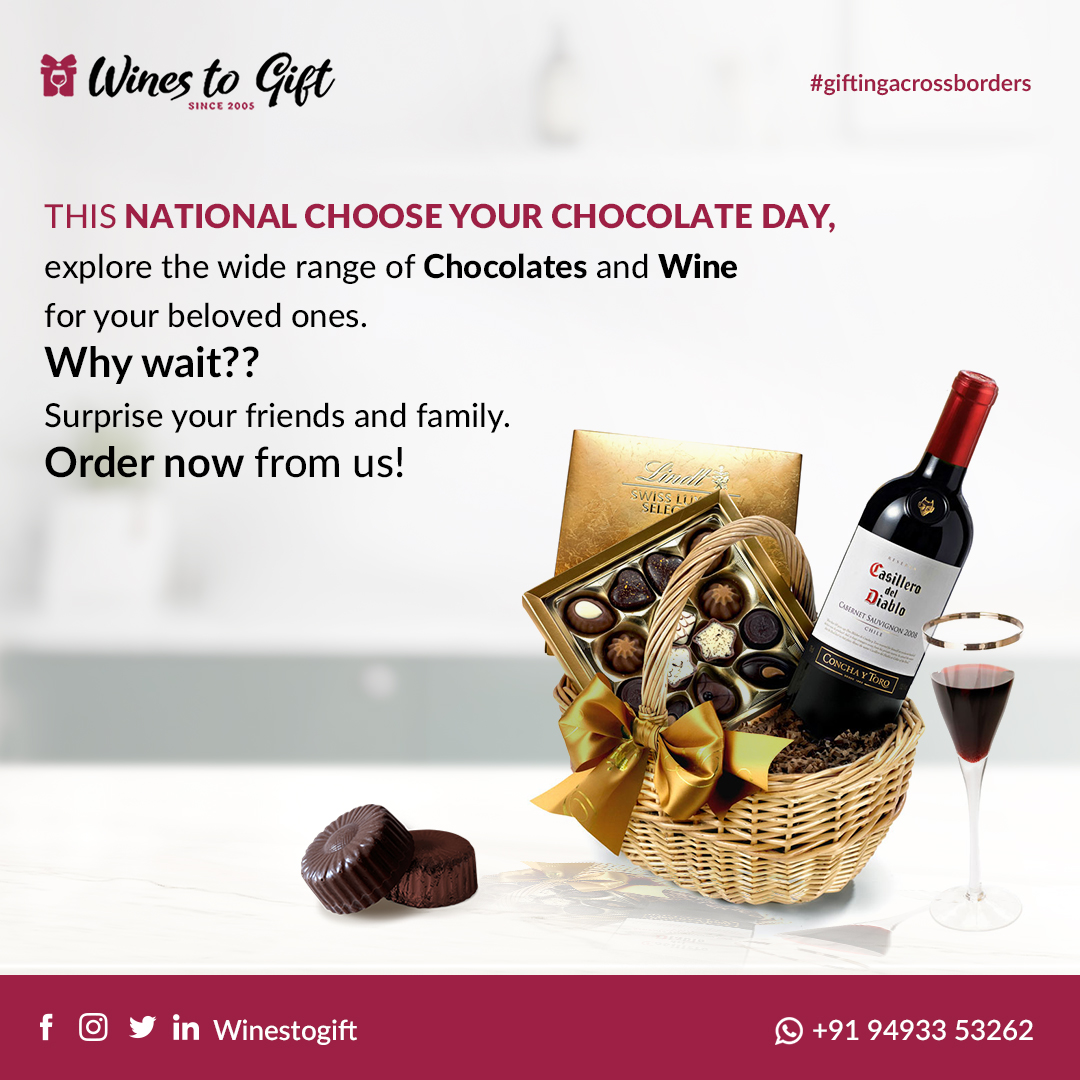 winestogift's tweet photo. Confused about where to find the best Chocolates and Wine??
Visit: https://t.co/7pZfJI9fRL 

#gifts #wine #winelover #winetasting #winetime #winestogift #winelovers #winestagram #chocolateday #chocolatelovers #darkchocolate #ChooseYourChocolateDay #NationalChooseYourChocolateDay https://t.co/Nd6td3YSKo