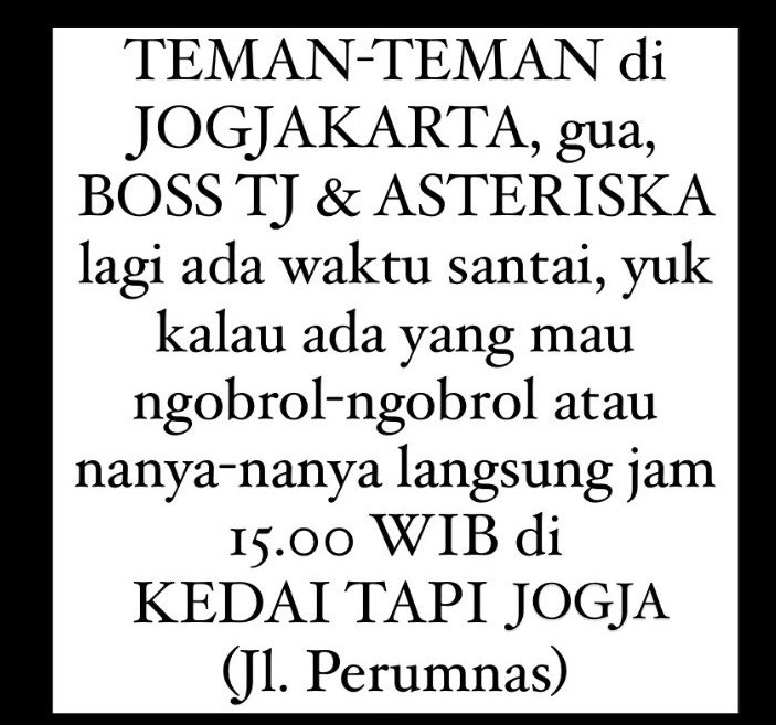 geraldhiras's tweet photo. Yuk kalau ada yang mau ngobrol-ngobrol santai ama BOSS TJ, ICIL dan GeSit di JOGJA!! https://t.co/DrXlwMg7XK