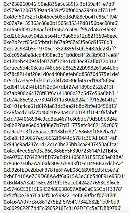 DressShow_'s tweet photo. This is the Snapshot of the 100 lucky addresses, we gonna send $ 100 worth of DS Token to you guys very soon! 🥳🥳🥳
#BAB #DSToken #Airdrop https://t.co/piGyIseOG8