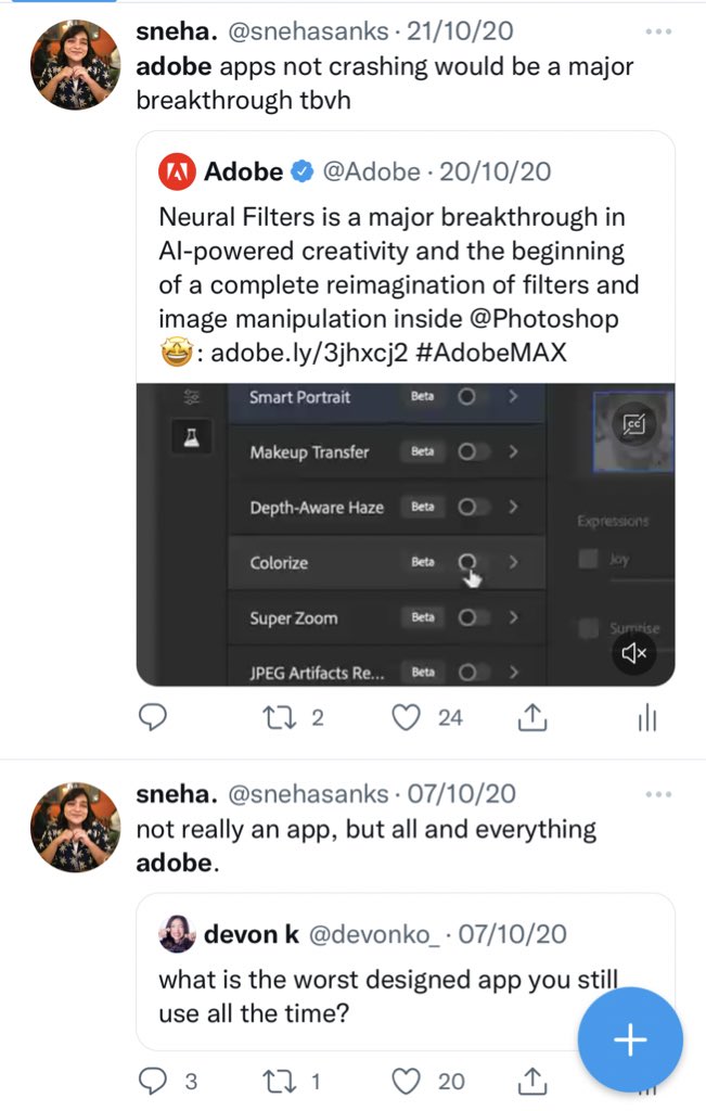snehasanks's tweet image. am i about to get banned from figma for all my adobe slander over the years? 💀